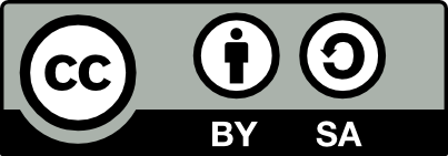Creative Commons symbol for BY (attribution required) SA (share-alike)